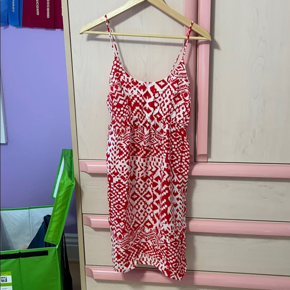 red and white dress